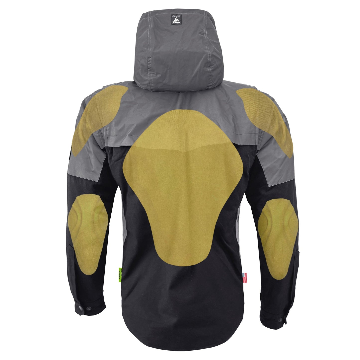 Protective Reflective Flannel Hoodie "Nightfall Nebula" For Men - Black