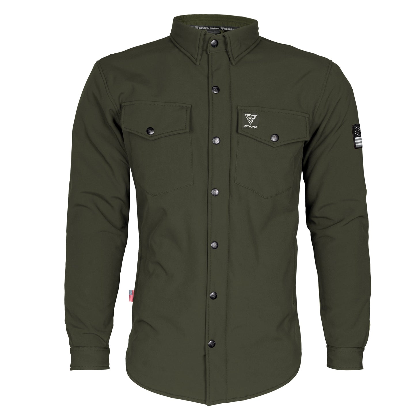 Protective SoftShell Winter Jacket for Men - Army Green Matte