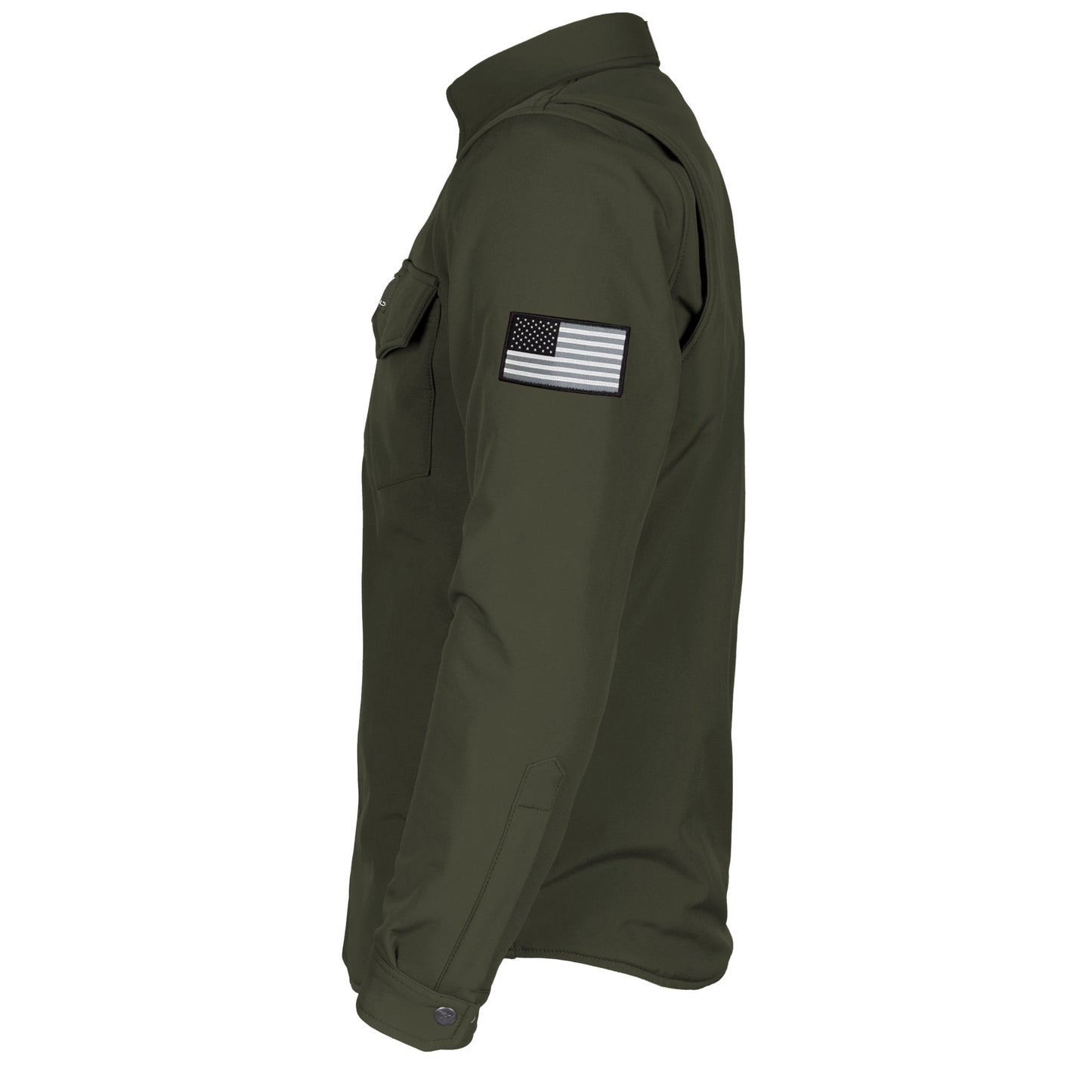 Protective SoftShell Winter Jacket for Men - Army Green Matte