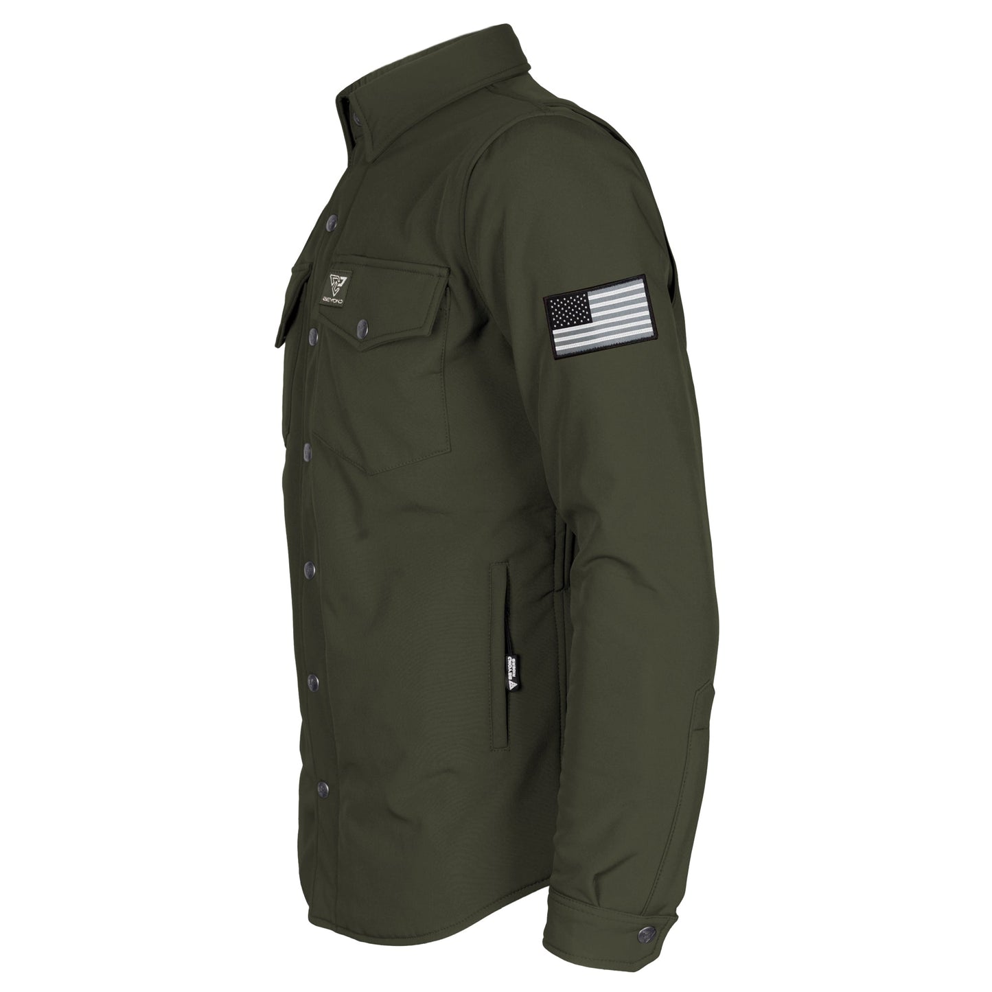 Protective SoftShell Winter Jacket for Men - Army Green Matte