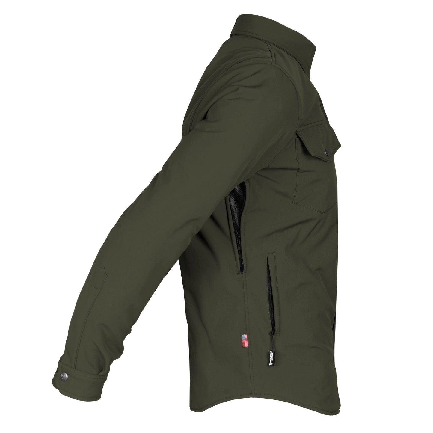 Protective SoftShell Winter Jacket for Men - Army Green Matte