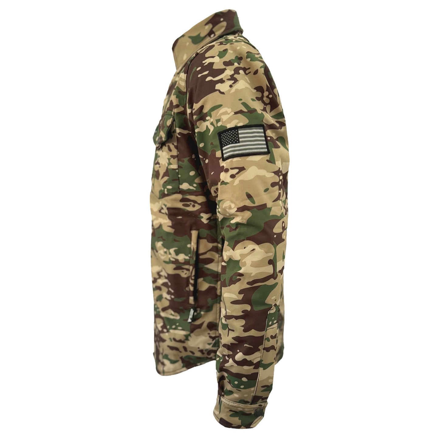 Protective SoftShell Winter Jacket for Men - Camouflage Delta Four