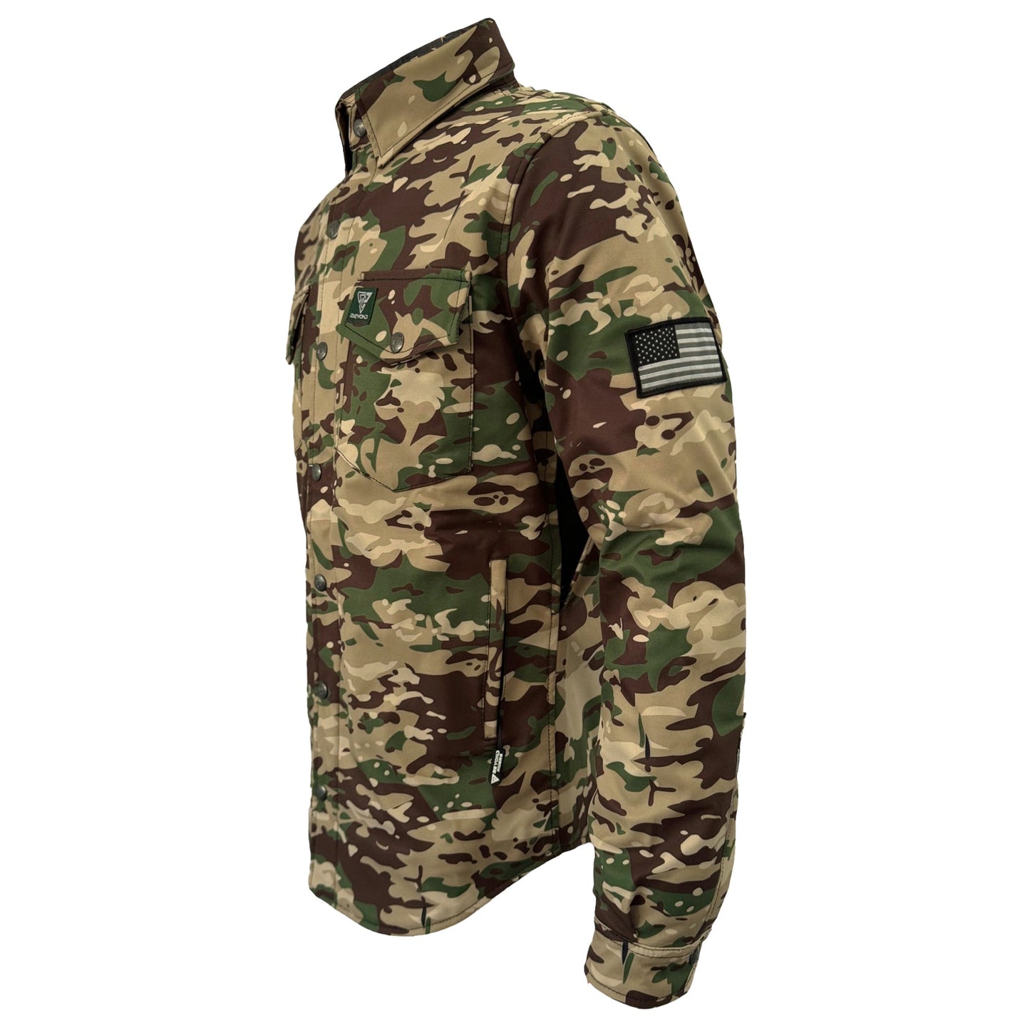 Protective SoftShell Winter Jacket for Men - Camouflage Delta Four