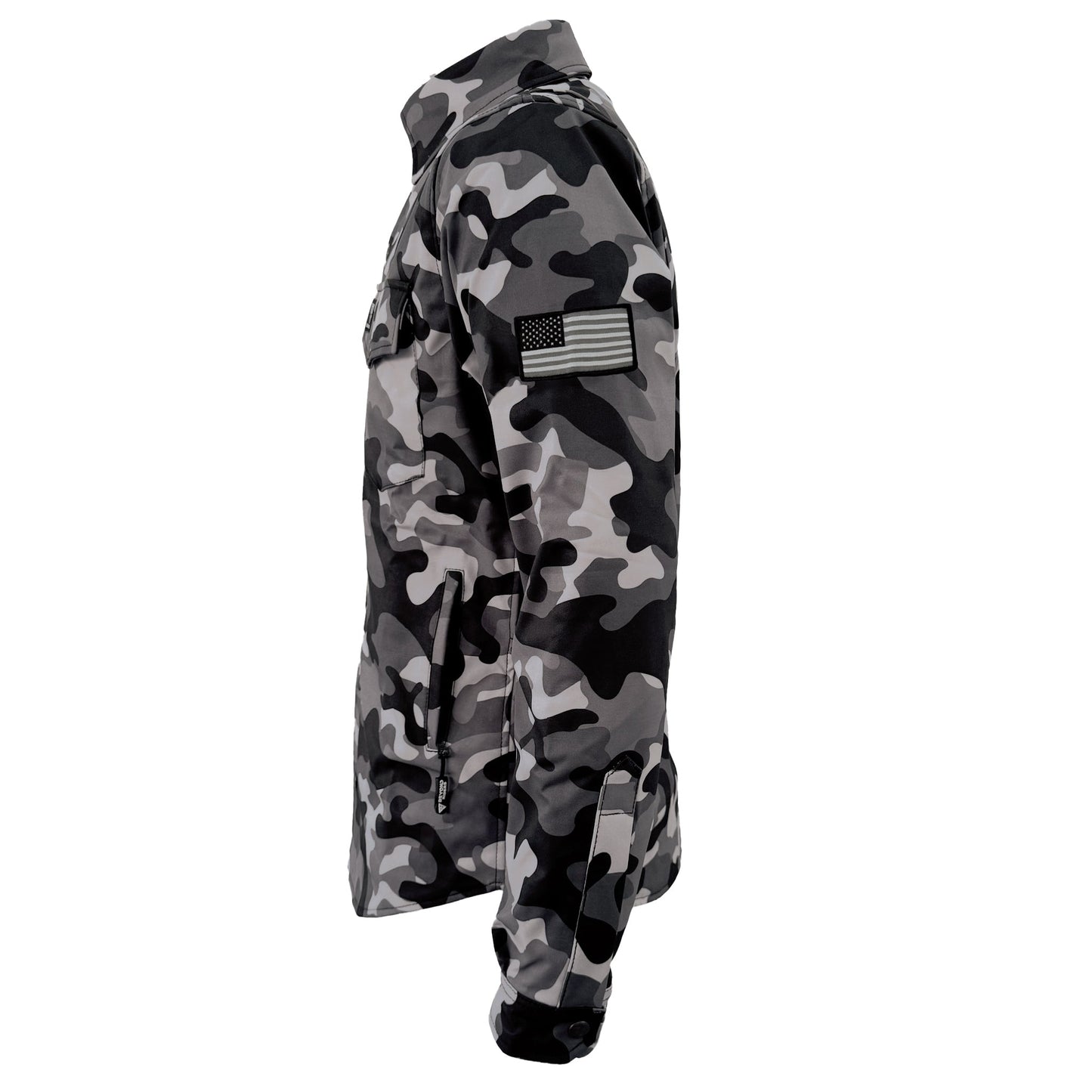 Protective SoftShell Winter Jacket for Men - Camouflage Gray Boomer