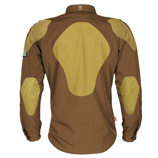 Protective SoftShell Winter Jacket for Men - Light Brown Matte