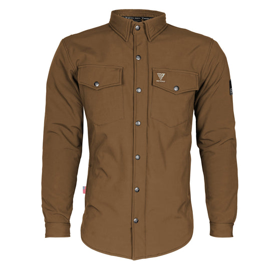 Protective SoftShell Winter Jacket for Men - Light Brown Matte