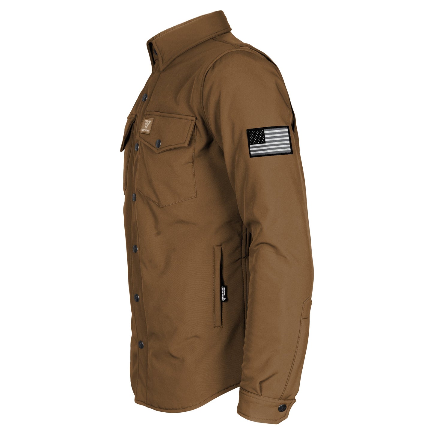 Protective SoftShell Winter Jacket for Men - Light Brown Matte