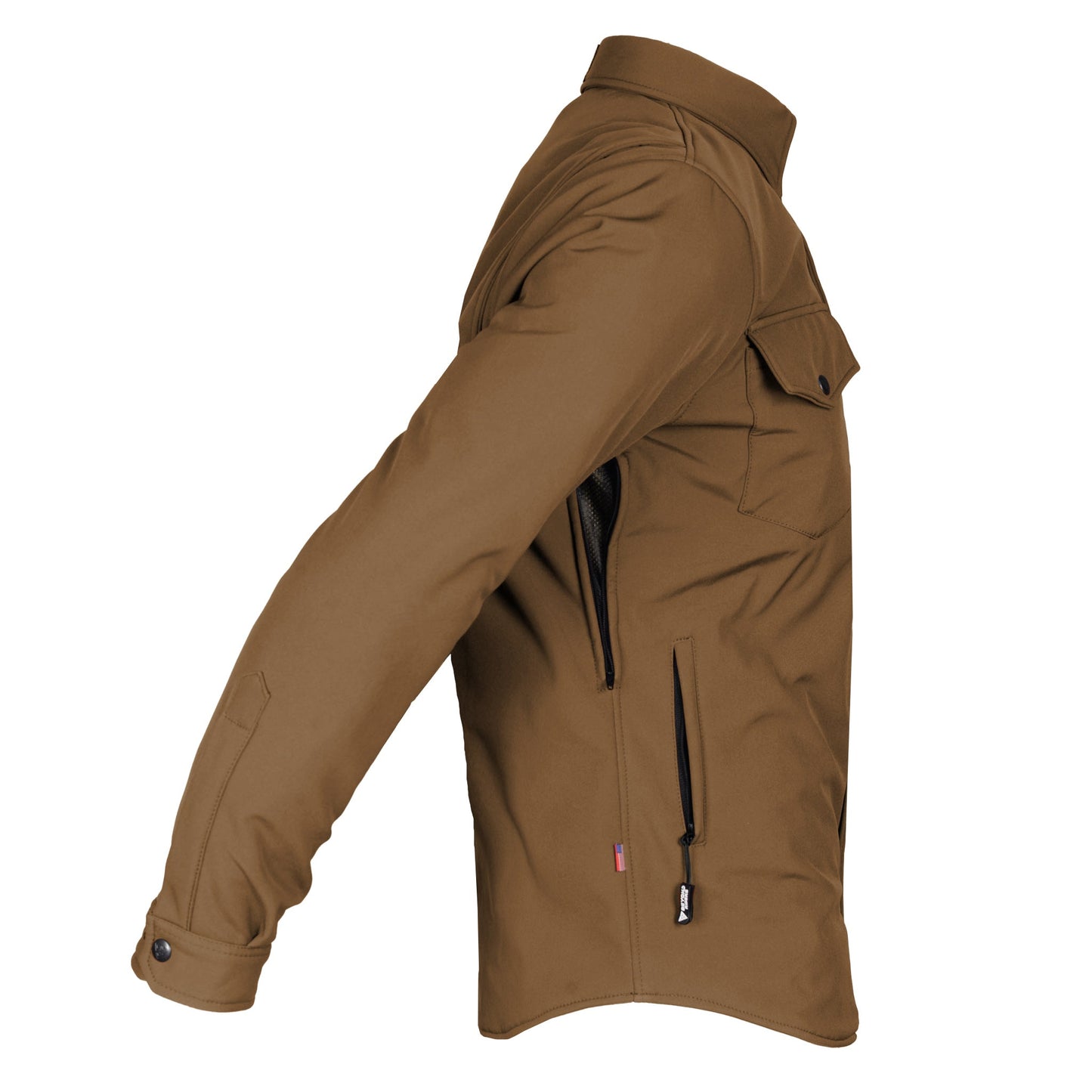 Protective SoftShell Winter Jacket for Men - Light Brown Matte
