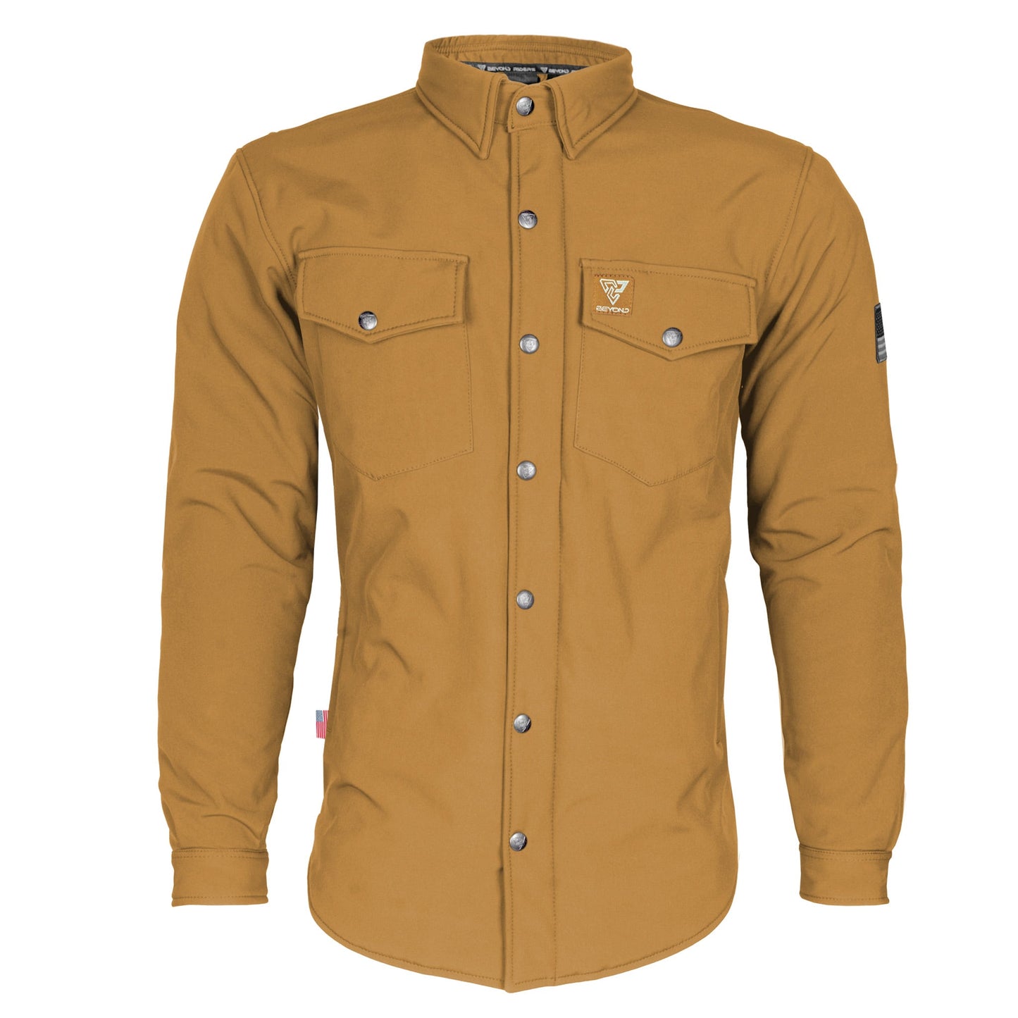 Protective SoftShell Winter Jacket for Men - Mustard Matte