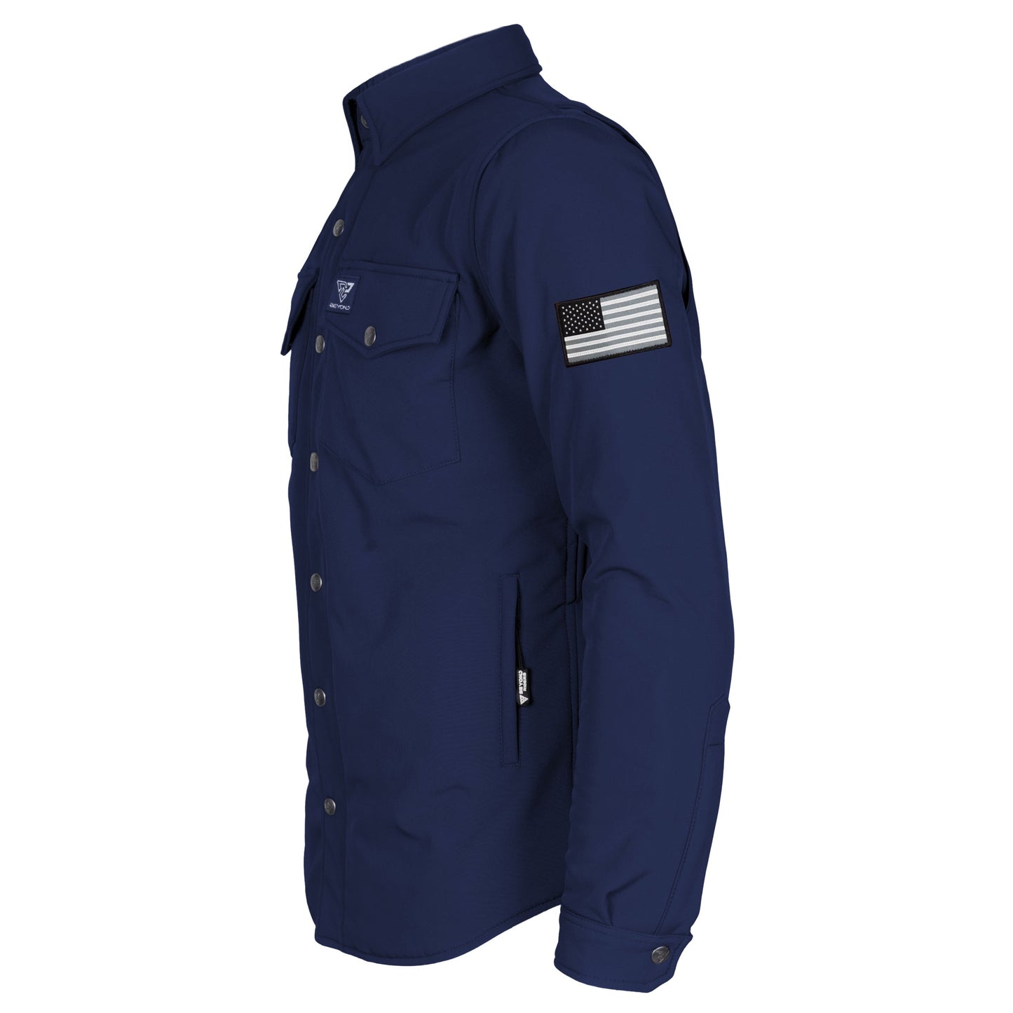 Protective SoftShell Winter Jacket for Men - Navy Blue Matte