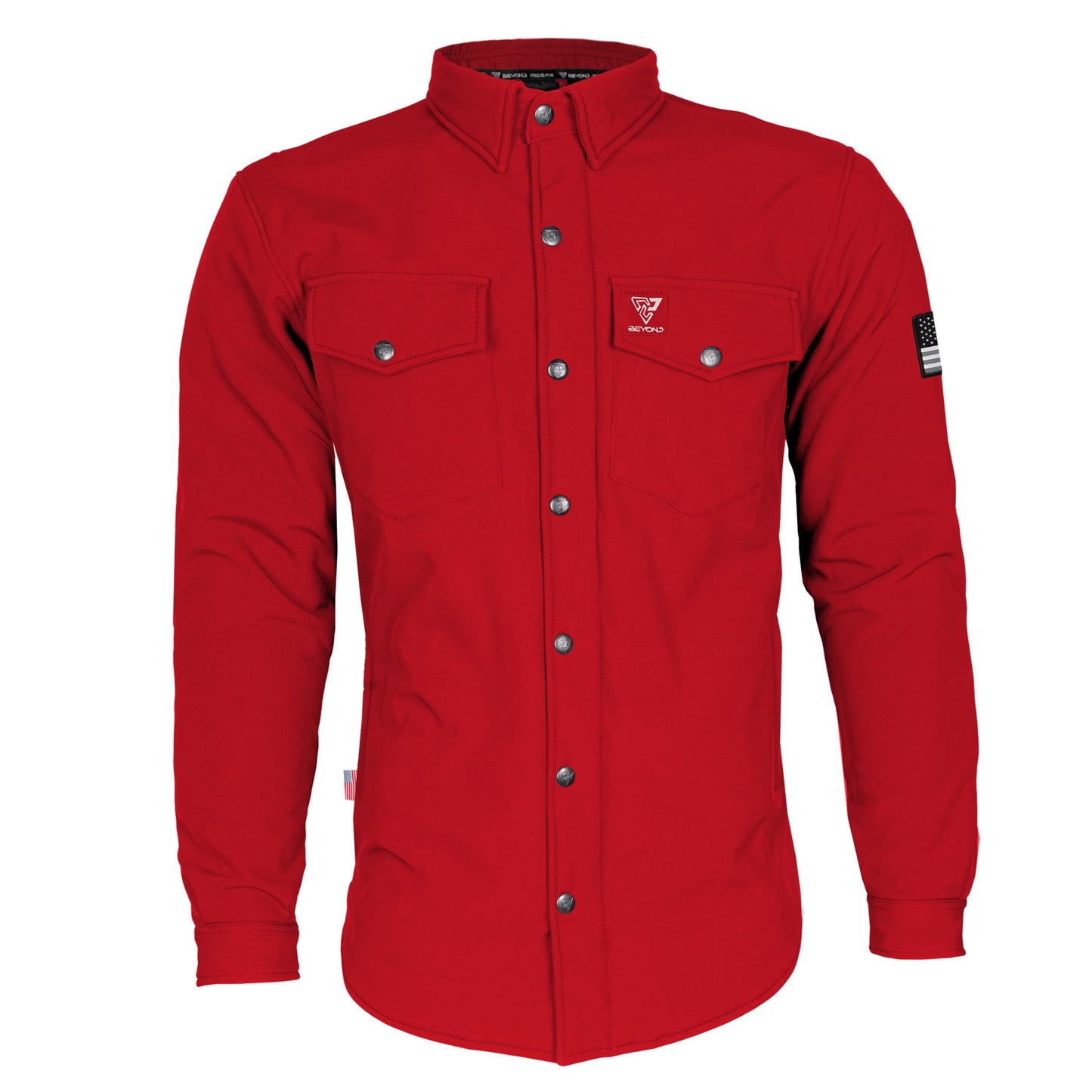 Protective SoftShell Winter Jacket for Men - Red Matte
