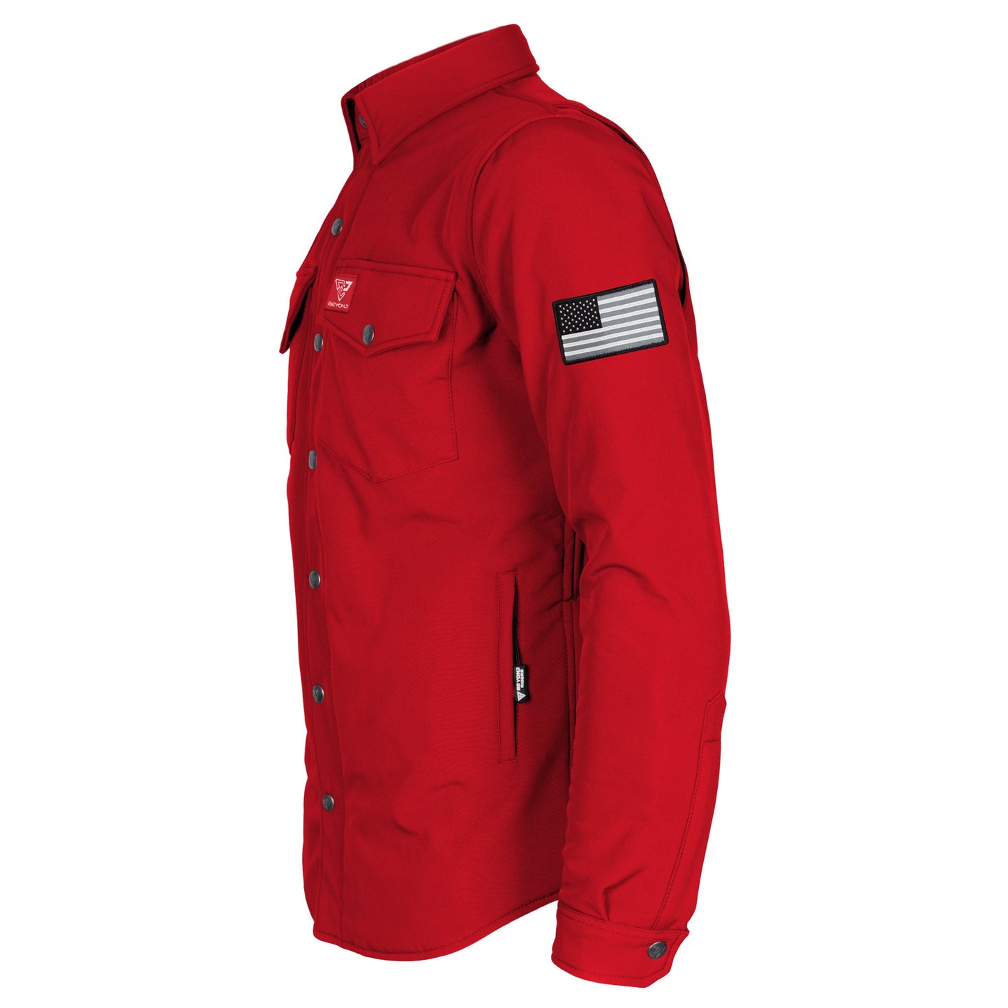 Protective SoftShell Winter Jacket for Men - Red Matte