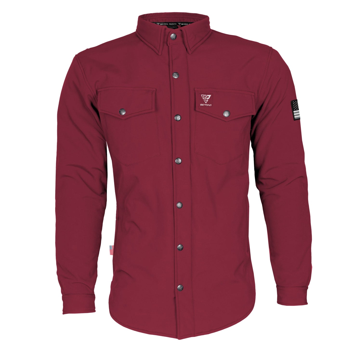 Protective SoftShell Winter Jacket for Men - Red Maroon Matte