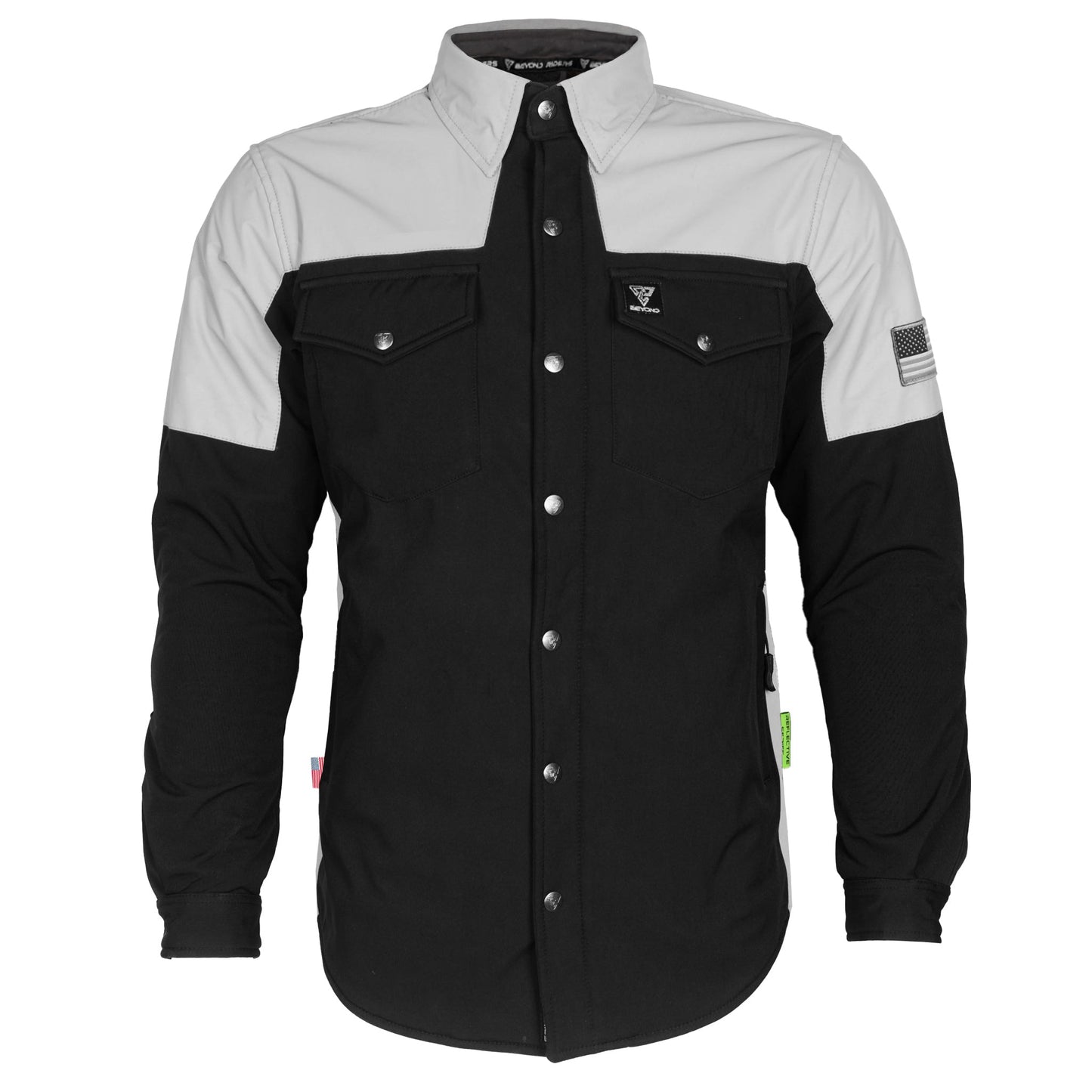 SoftShell Reflective "Alloy Eclipse" Winter Jacket for Men - Black and Silver
