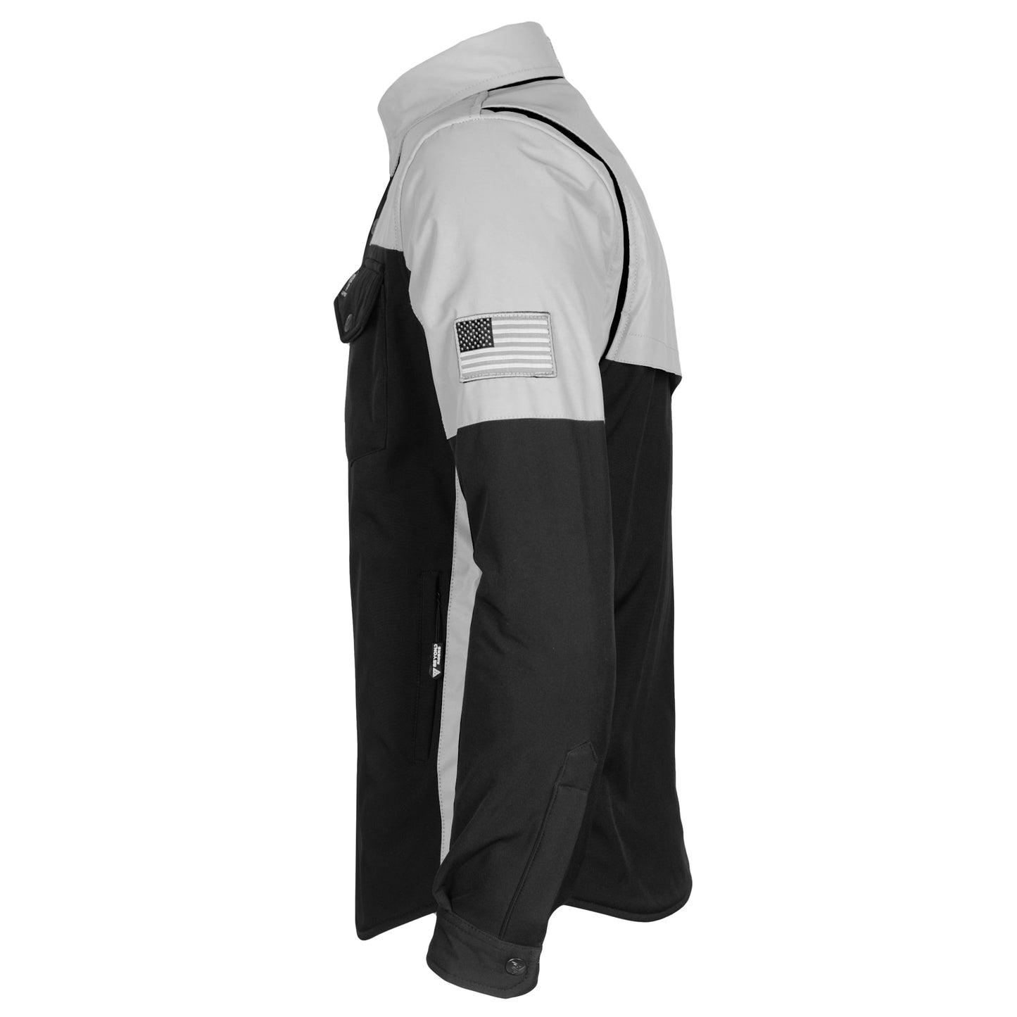 SoftShell Reflective "Alloy Eclipse" Winter Jacket for Men - Black and Silver