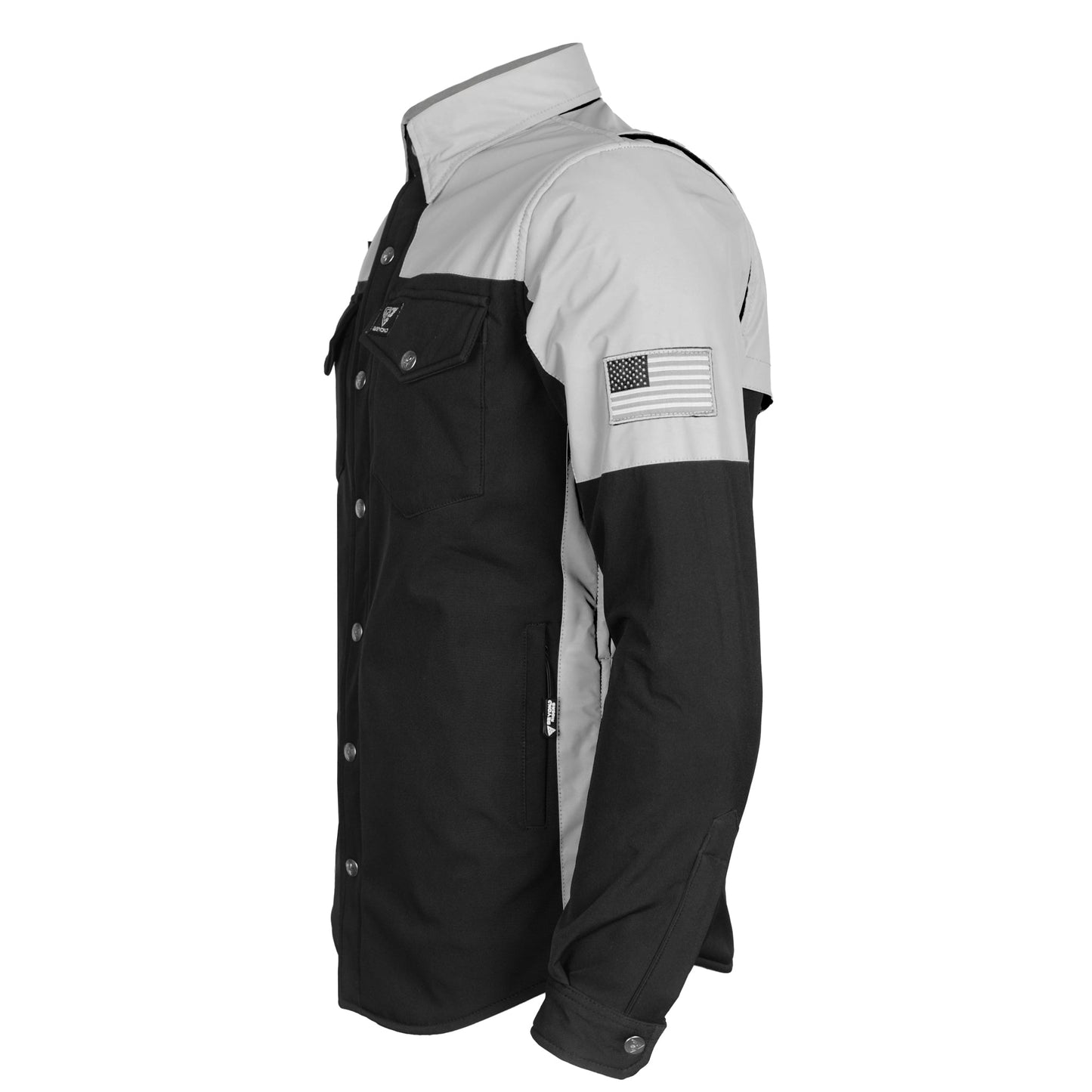 SoftShell Reflective "Alloy Eclipse" Winter Jacket for Men - Black and Silver