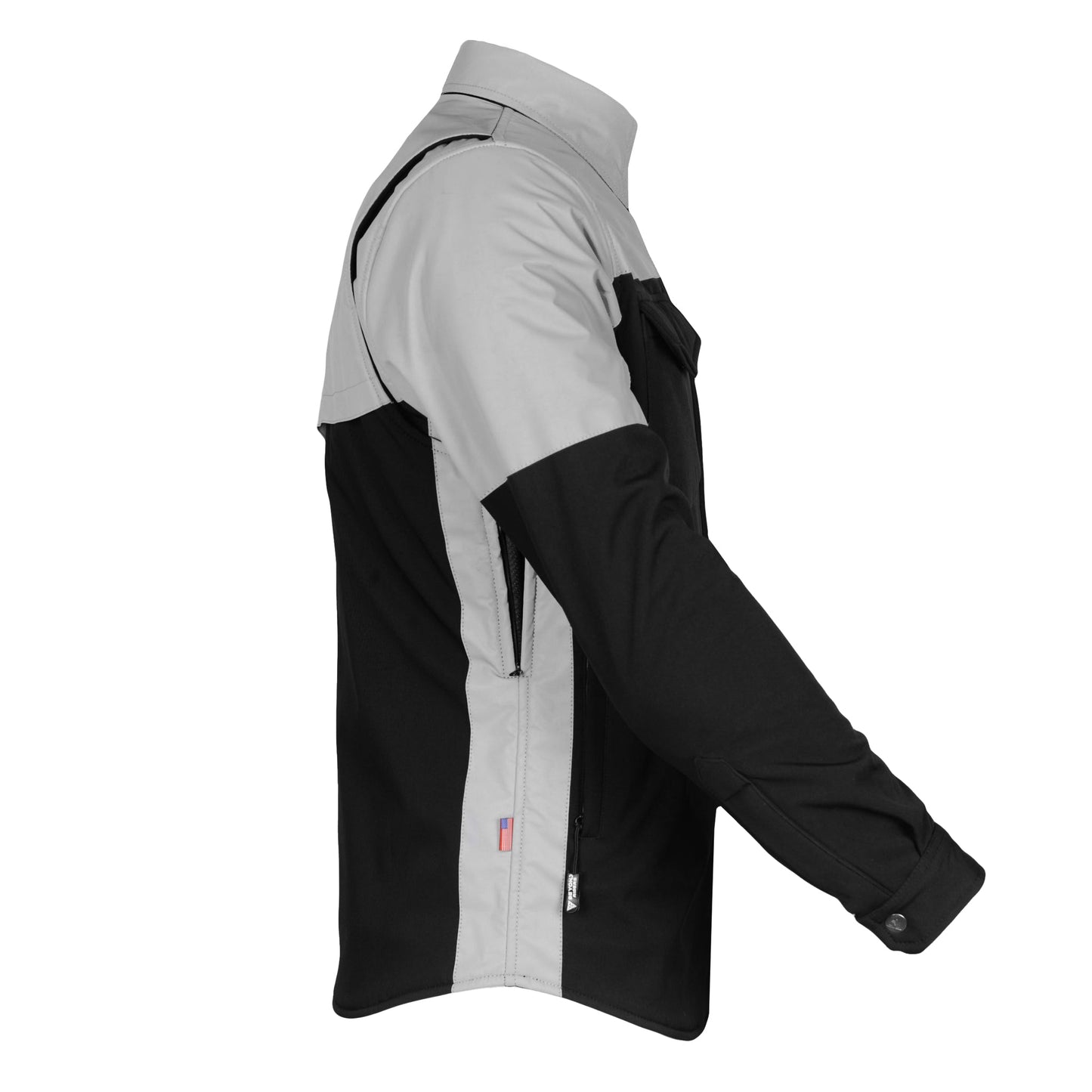 SoftShell Reflective "Alloy Eclipse" Winter Jacket for Men - Black and Silver
