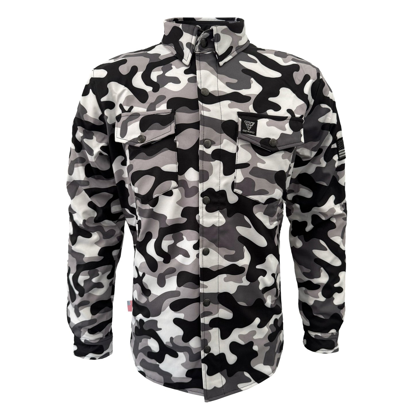 Protective SoftShell Winter Jacket for Men - Camouflage SnowFox