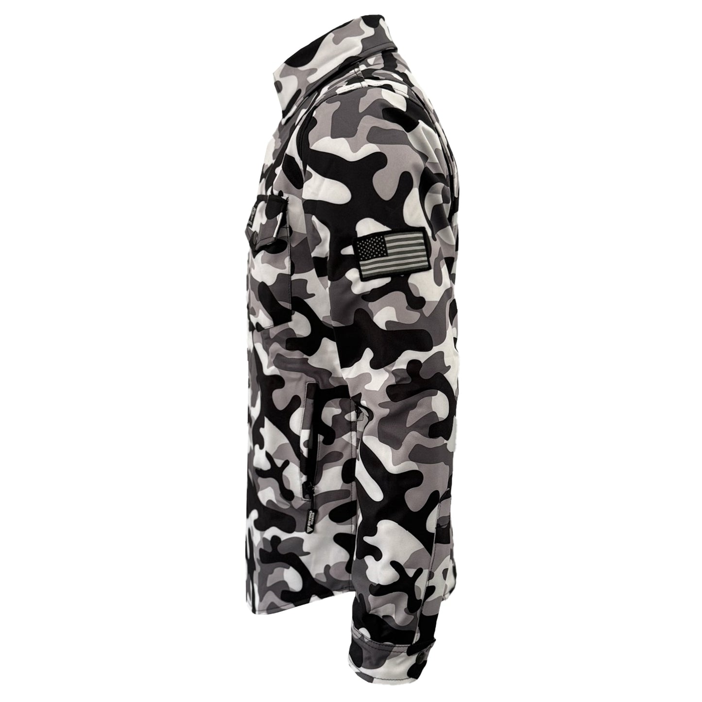 Protective SoftShell Winter Jacket for Men - Camouflage SnowFox
