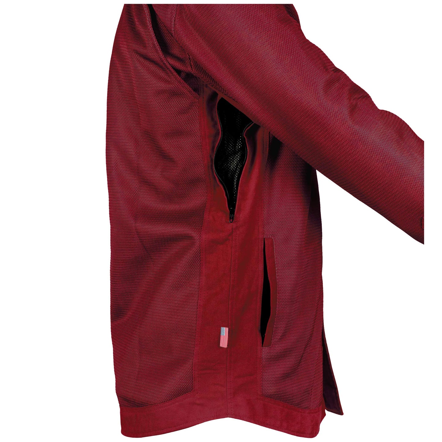 Protective Summer Mesh Shirt - Red Maroon Solid