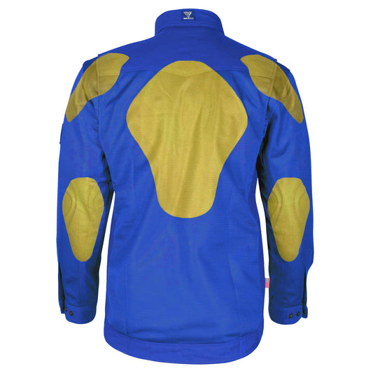 ‌Protective Summer Mesh Shirt - Blue Solid