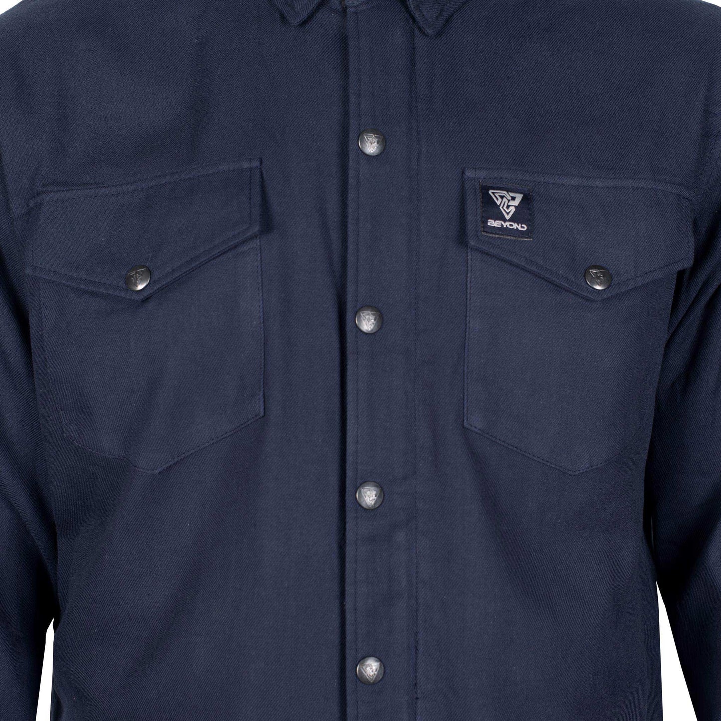 Protective Flannel Shirt - Navy Blue Solid