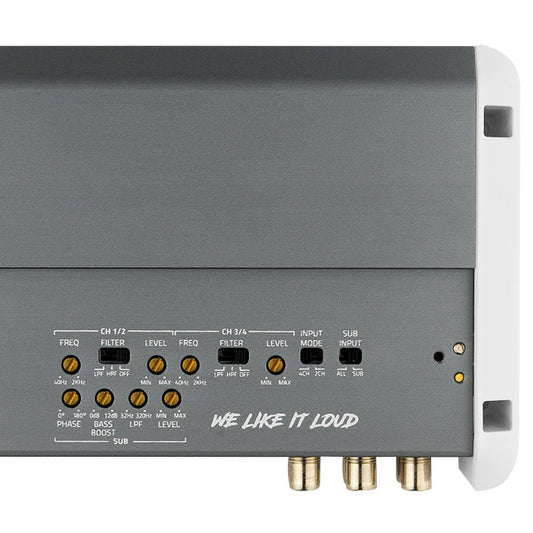NXL 5-Channel Full-Range Class D IPX5 Marine Amplifier | 4 x 150W @ 4-Ohm and 1 x 600W RMS @ 2-Ohm