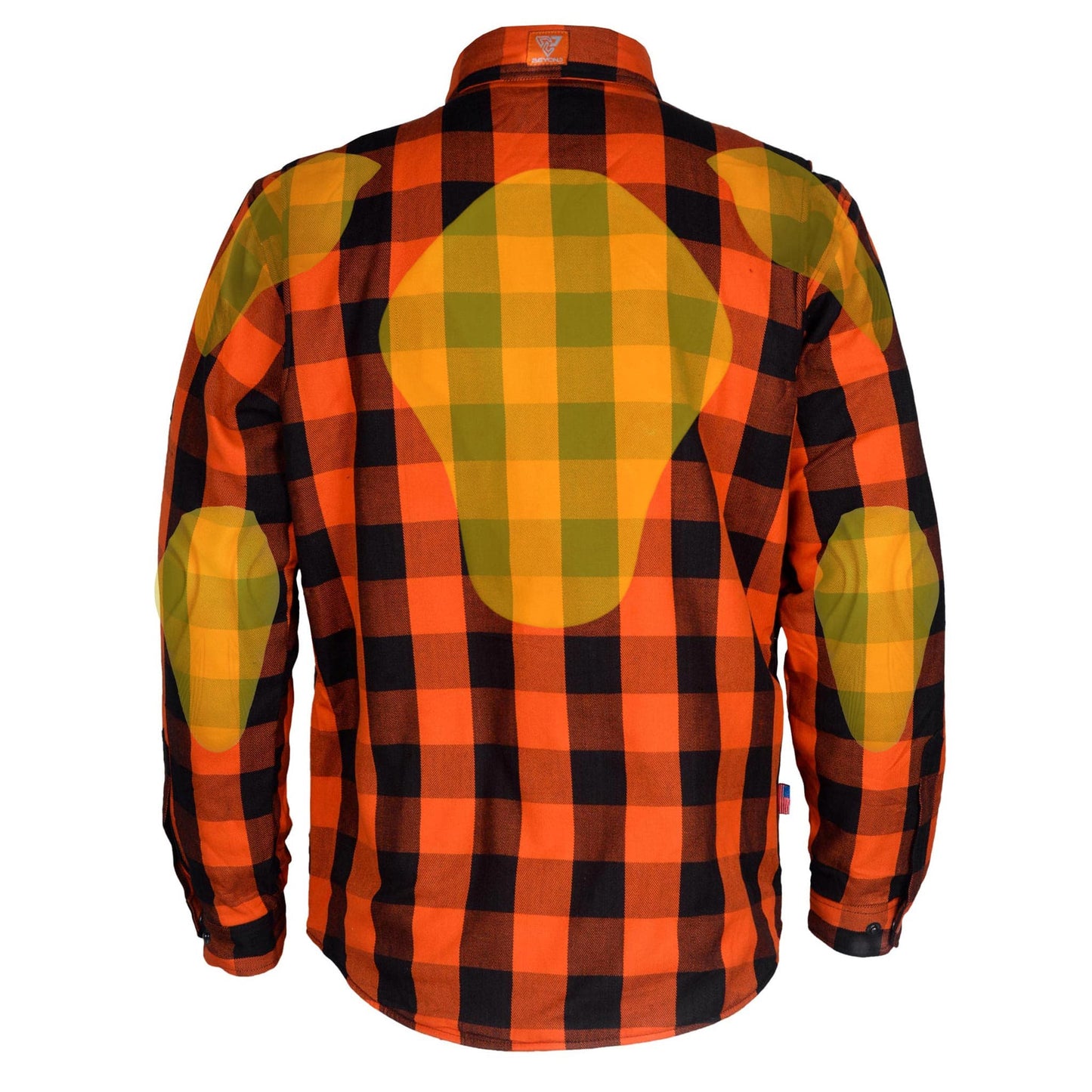 Protective Flannel Shirt - Orange and Black Checkered