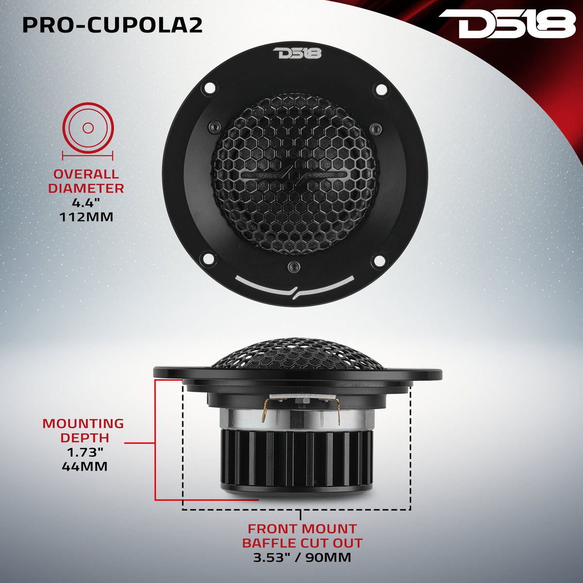 4" High End Professional Soft Dome Mid Range Loudspeaker with Neodymium Magnet | 200W RMS 4-Ohm