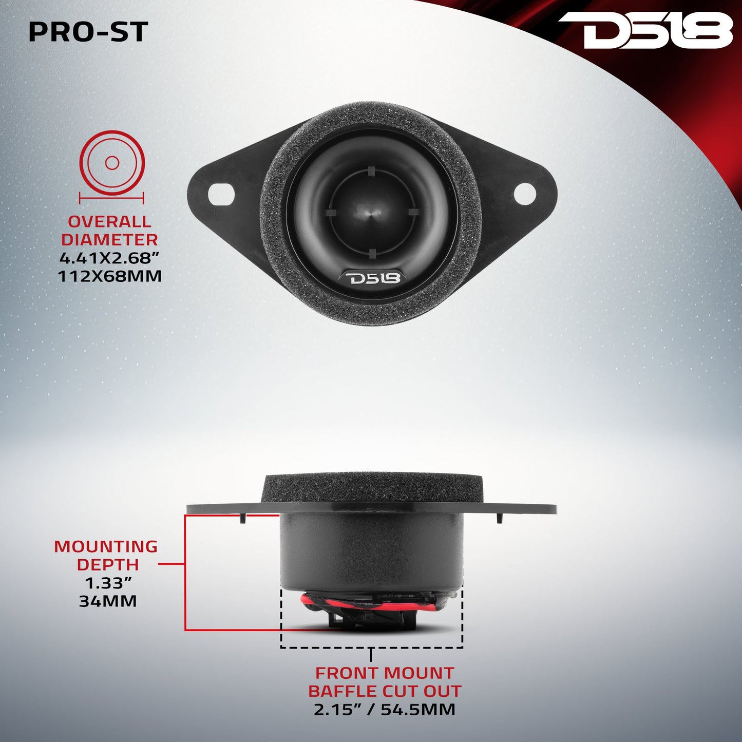 1.9" OEM Replacement Neodymium Tweeter | Compatible With Most Toyota and Subaru Vehicles