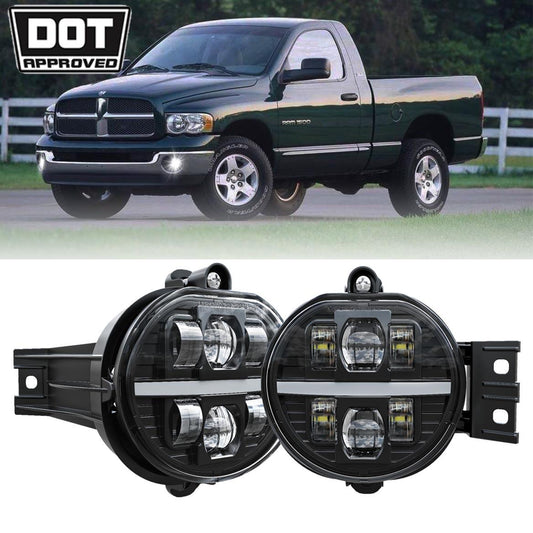 (2pcs/set) DOT Approved LED Fog Lights with DRL for 2002-2008 Dodge Ram 1500, 2003-2009 Dodge Ram 2500 3500