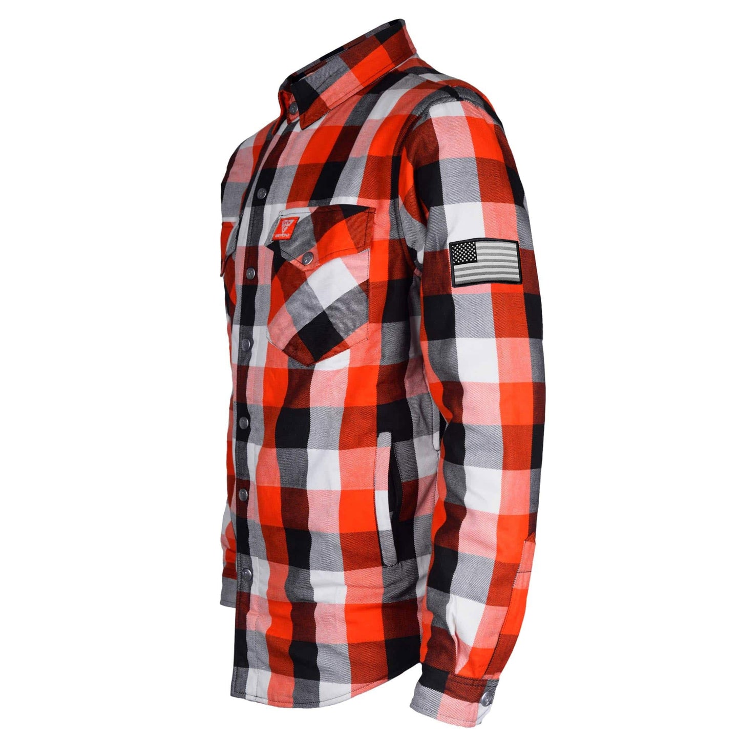 Protective Flannel Shirt - Red Black White Checkered