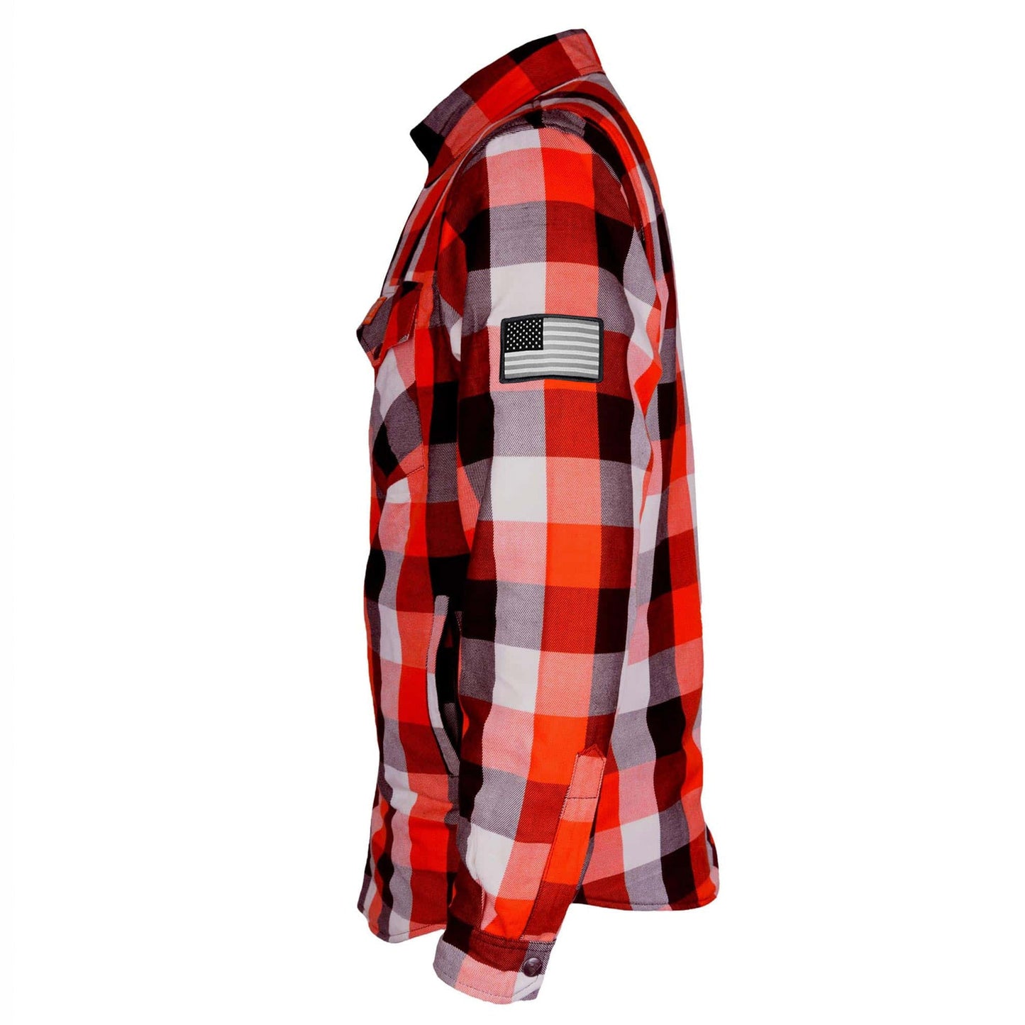Protective Flannel Shirt - Red Black White Checkered