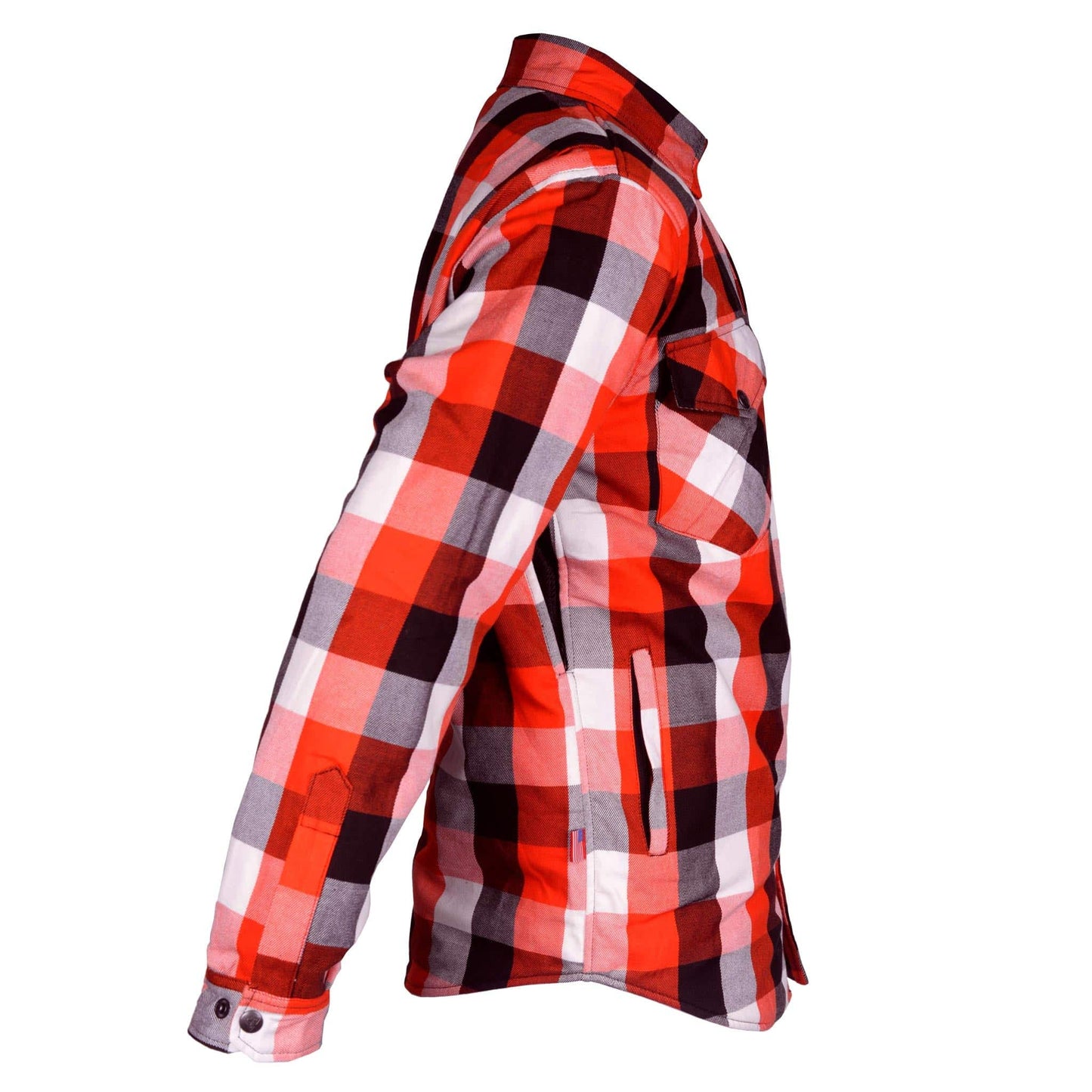 Protective Flannel Shirt - Red Black White Checkered