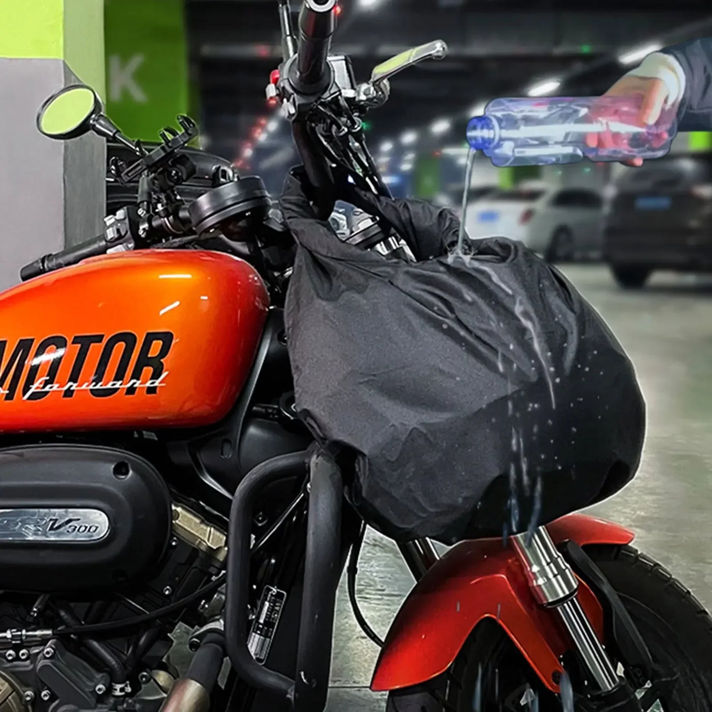 Motorbike Helmet Bag Waterproof Combination Lock Anti-Theft Luggage Storage Bag Rider Portable