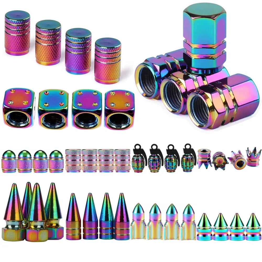 4PCS Colorful Valve Stem Caps