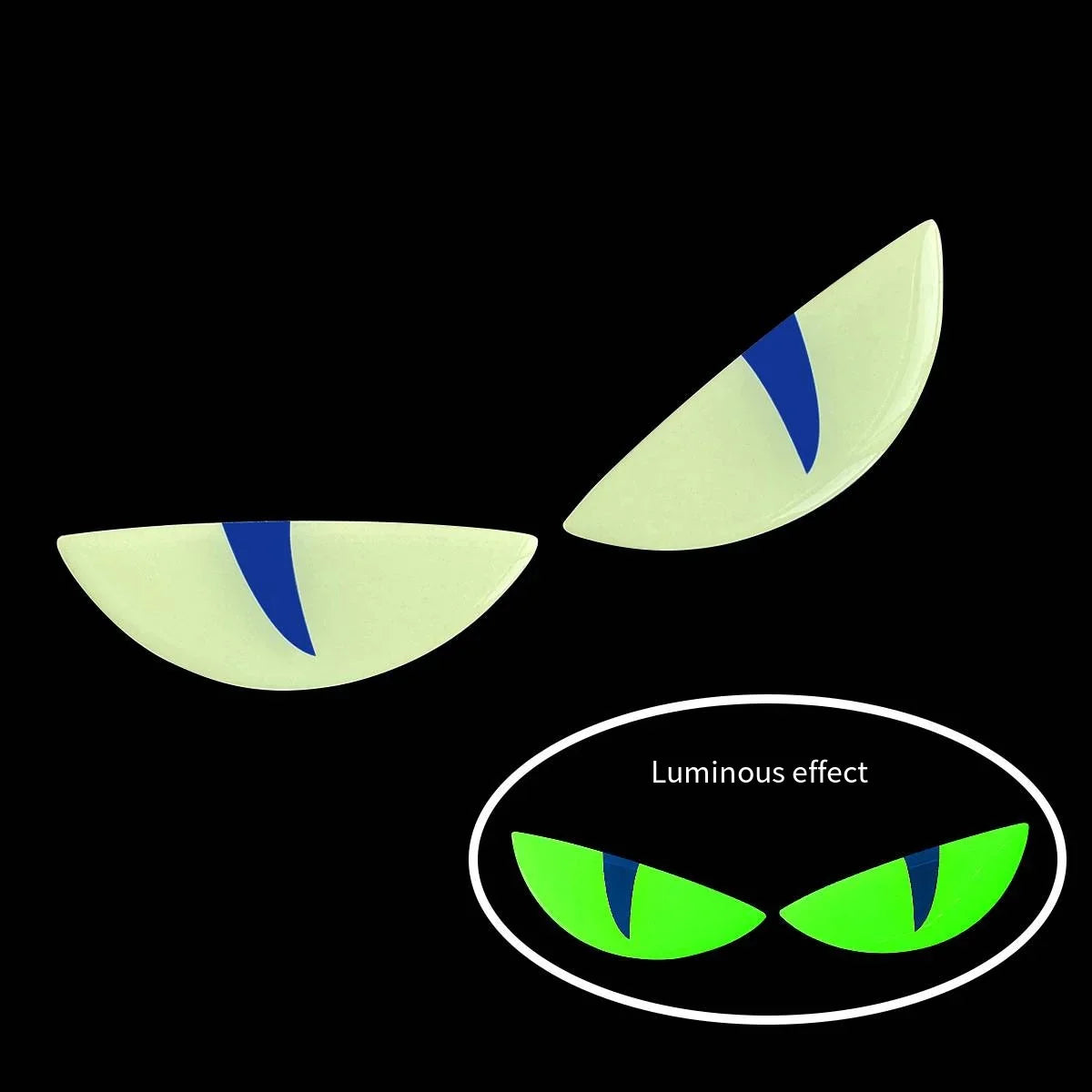 2 Reflective Devil's Eye stickers for motorcycle - improves night visibility and safety, durability, and fashion