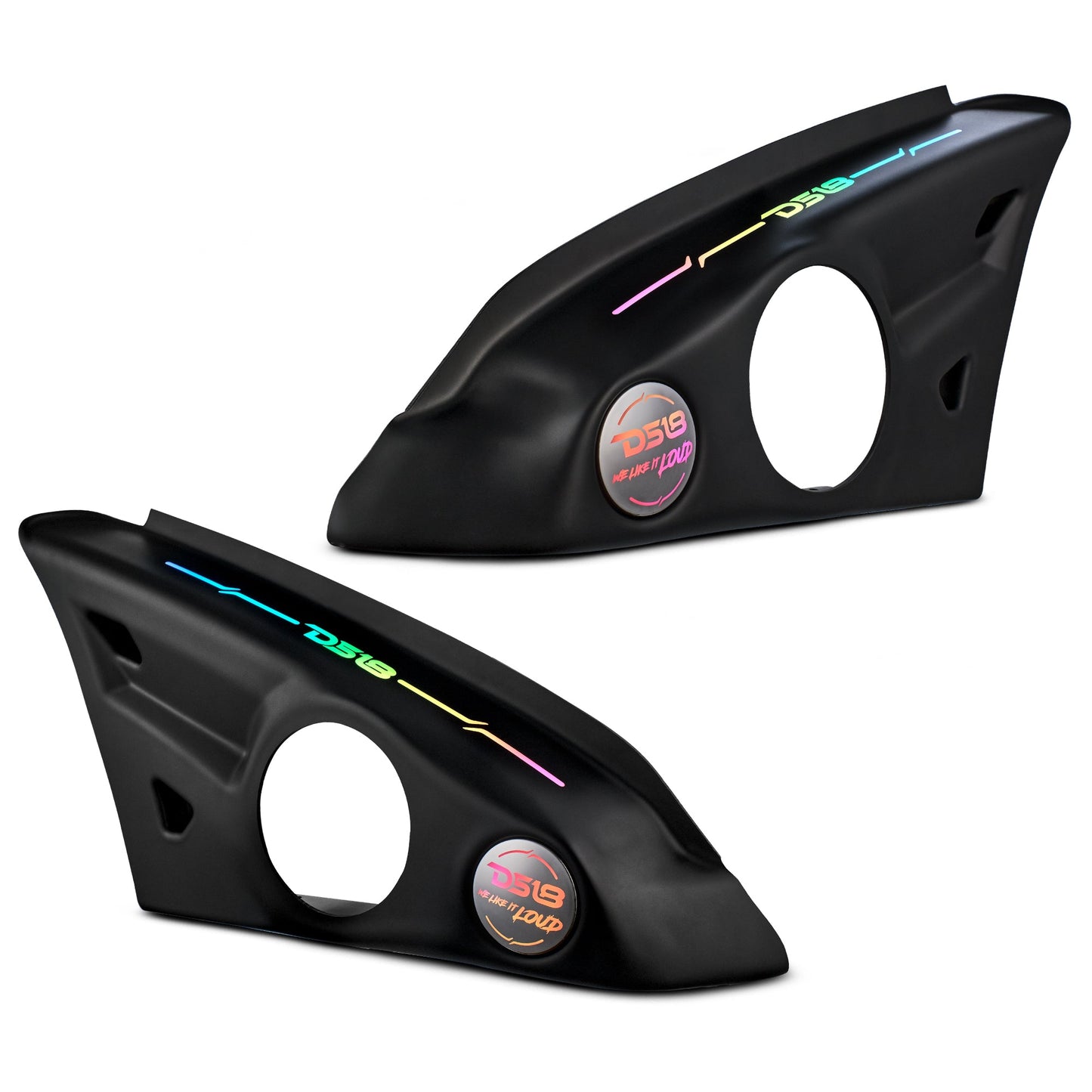 Polaris Slingshot Arm Rest Empty Enclosure With Digital Led Lights fits 2 x 6.5" Speakers  | 2015 - Current