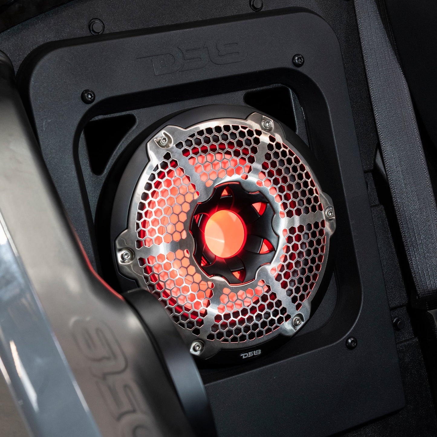 Polaris Slingshot Rear Subwoofer Enclosure Loaded | NXL-10SUB/BK and RGB LED Lights | Fits Either Passenger or Driver Side | 2015 - Current