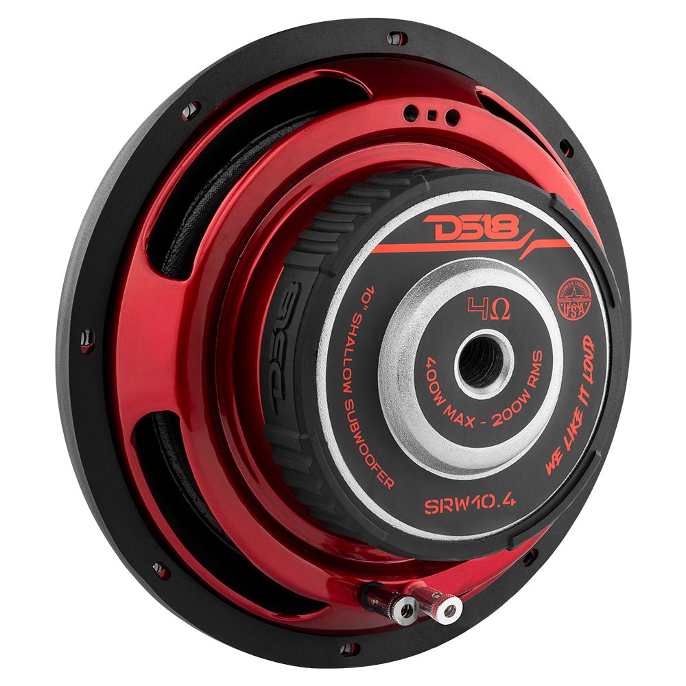 SRW Shallow-Mount 10" Subwoofer 200 Watts Rms SVC 4-Ohm