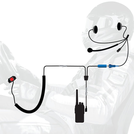 RUGGED Wired Driver Only Communication Kit with RDH16 Radio - Kit with Earbuds