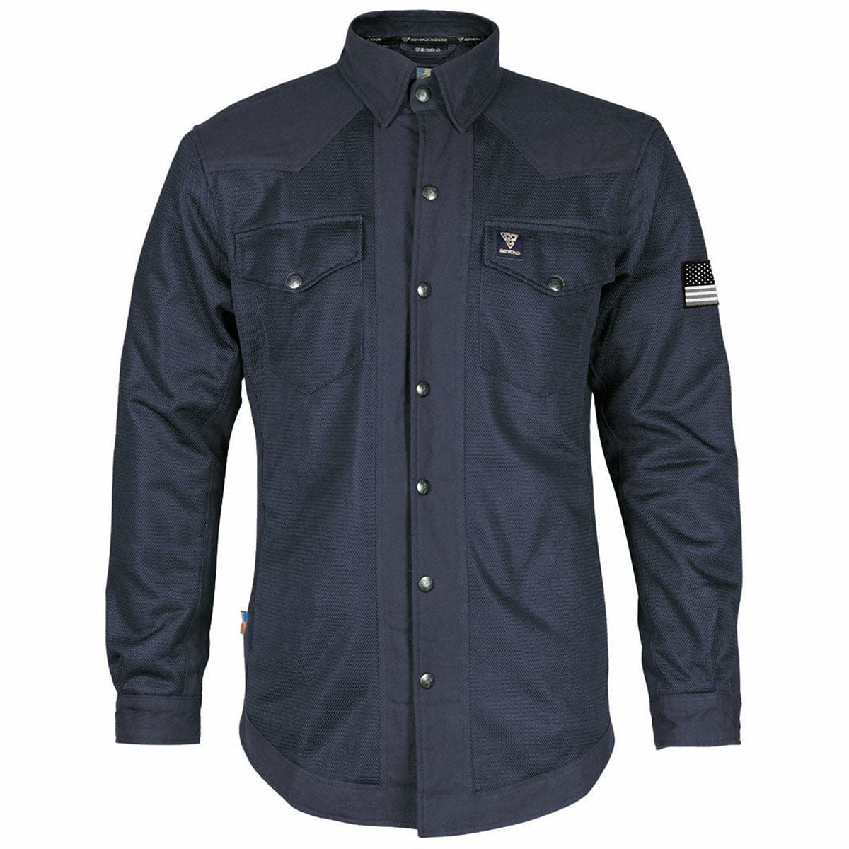 Protective Summer Mesh Shirt - Navy Blue Solid
