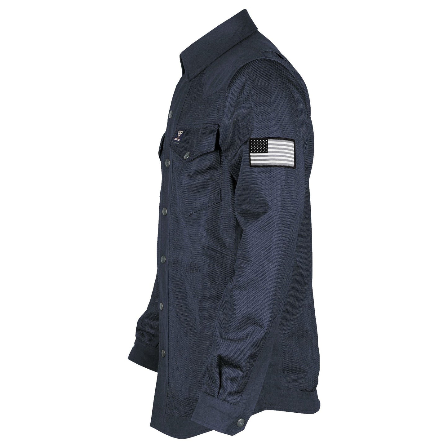 Protective Summer Mesh Shirt - Navy Blue Solid