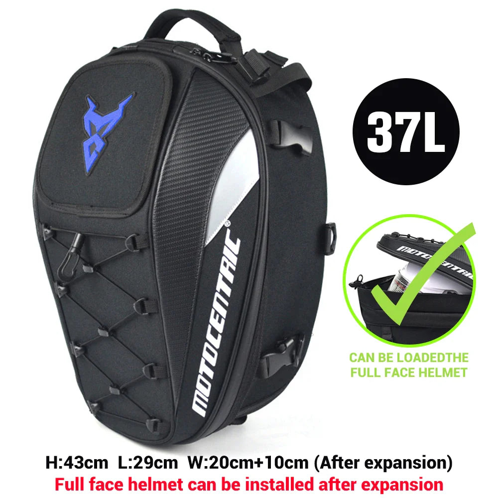 Motocentric Motorcycle Back Seat Bags Waterproof Multifunctional