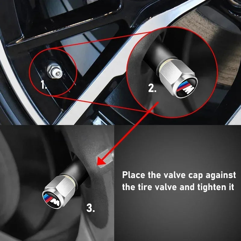 4PCS Aluminium Valve Stem Caps
