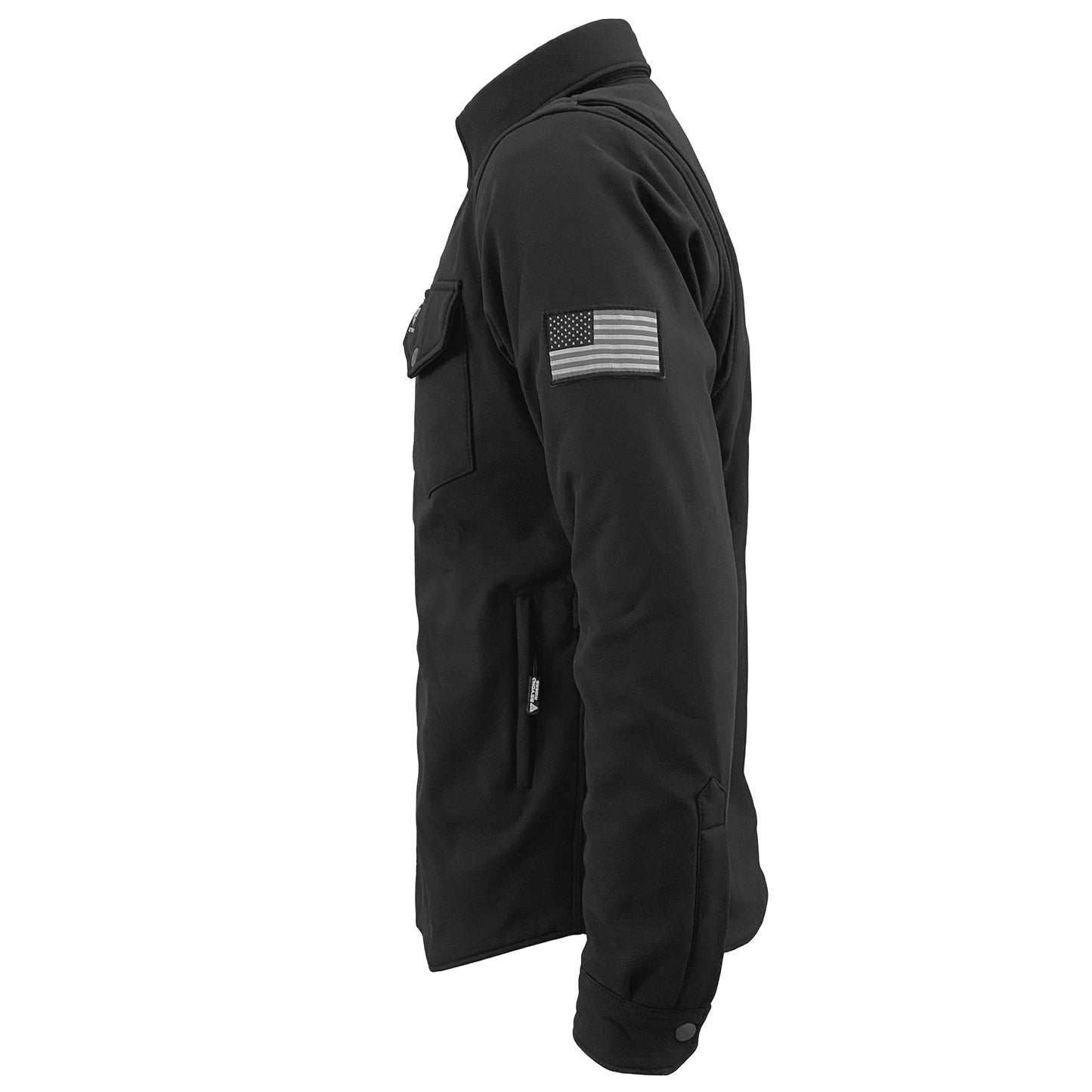 Protective SoftShell Winter Jacket for Men - Black Matte
