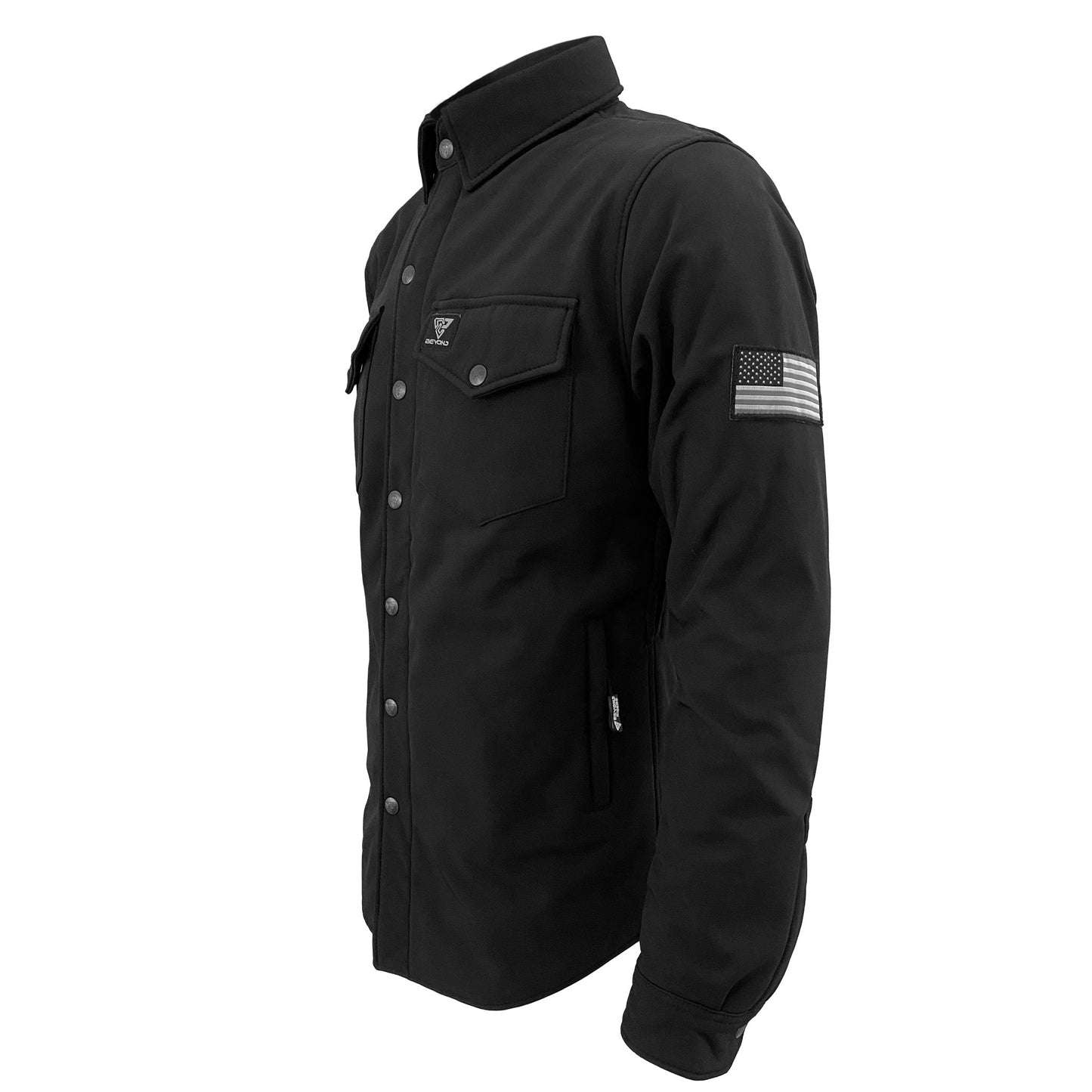 Protective SoftShell Winter Jacket for Men - Black Matte