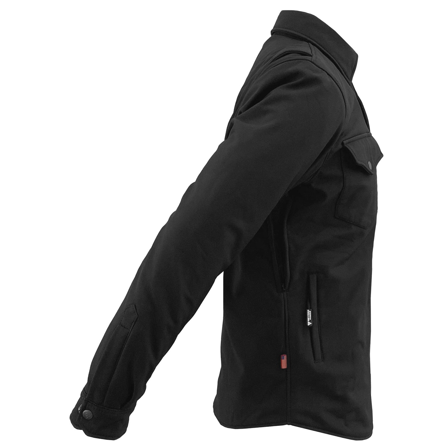 Protective SoftShell Winter Jacket for Men - Black Matte