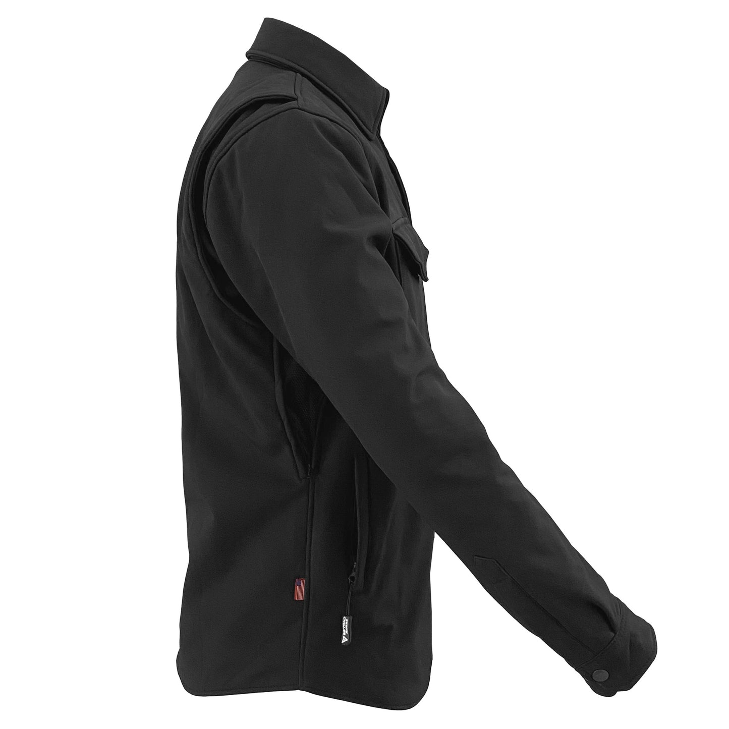 Protective SoftShell Winter Jacket for Men - Black Matte