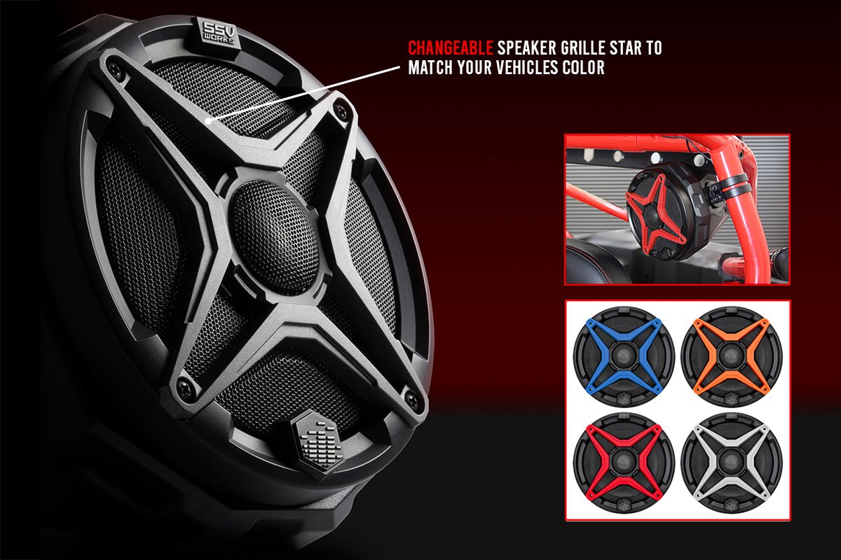 Interchangeable Color Grilles for SSV Works 6.5" Speaker (2 Pair)